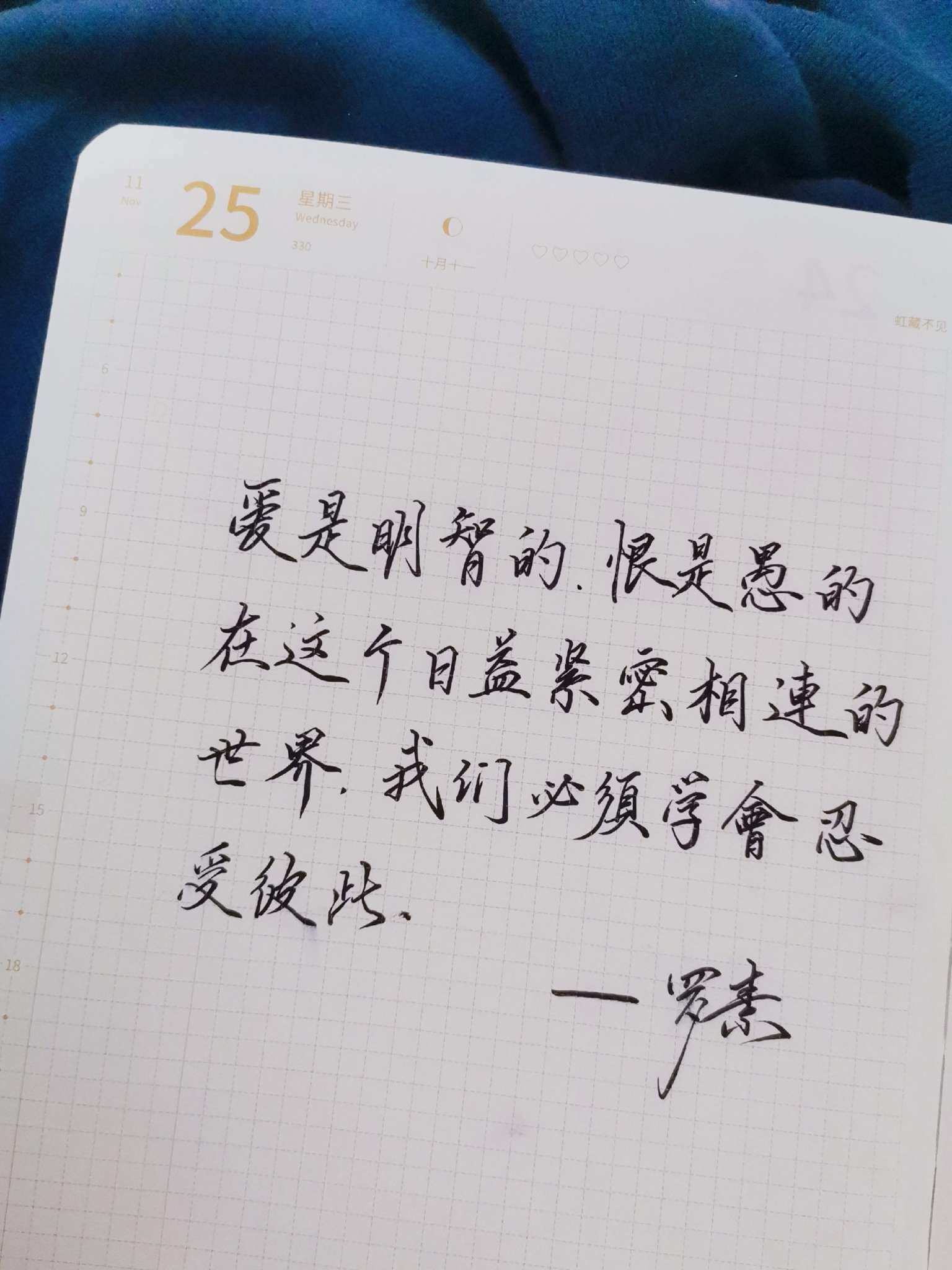 自在手帐2020年11月25日