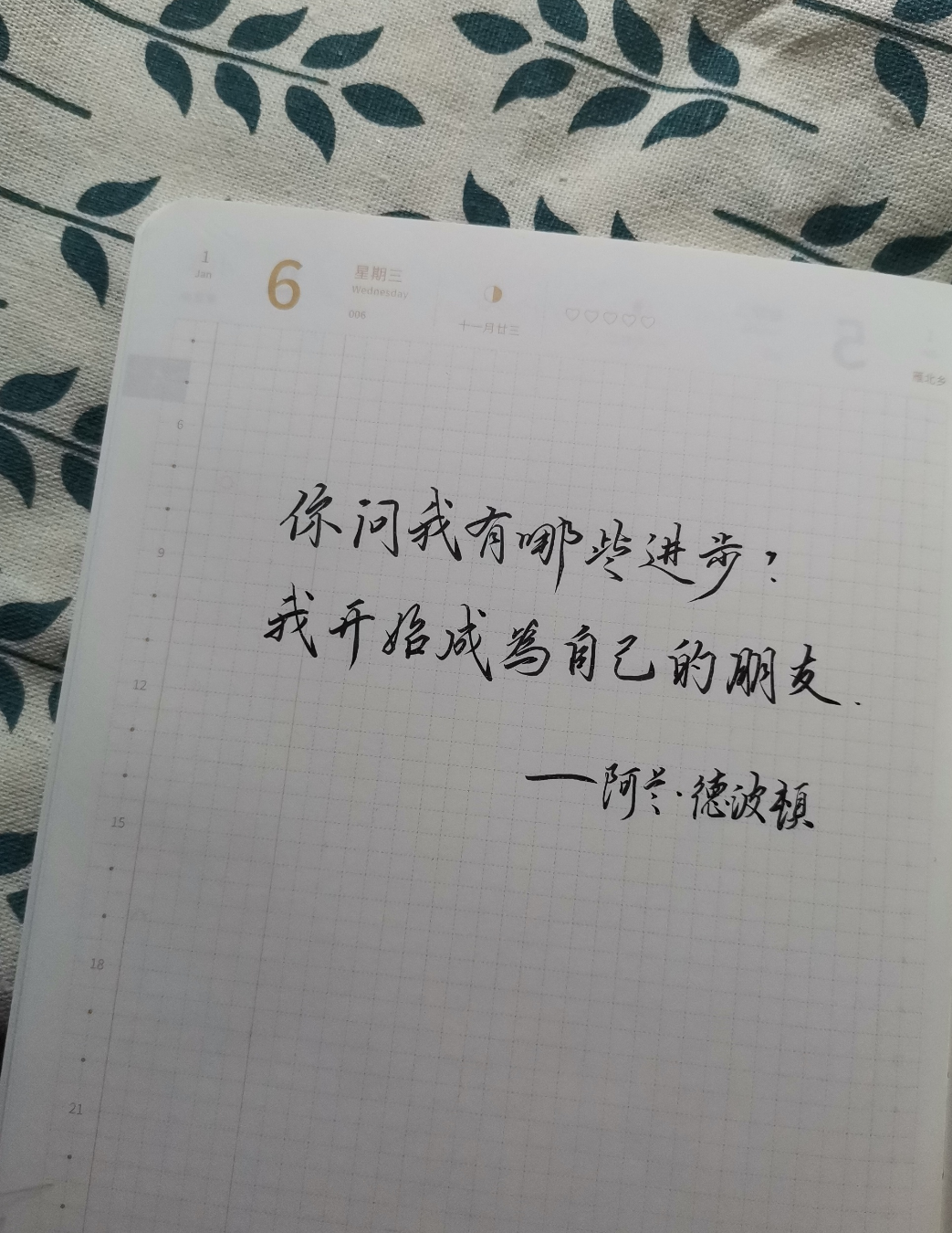 自在手帐2021年1月6日
