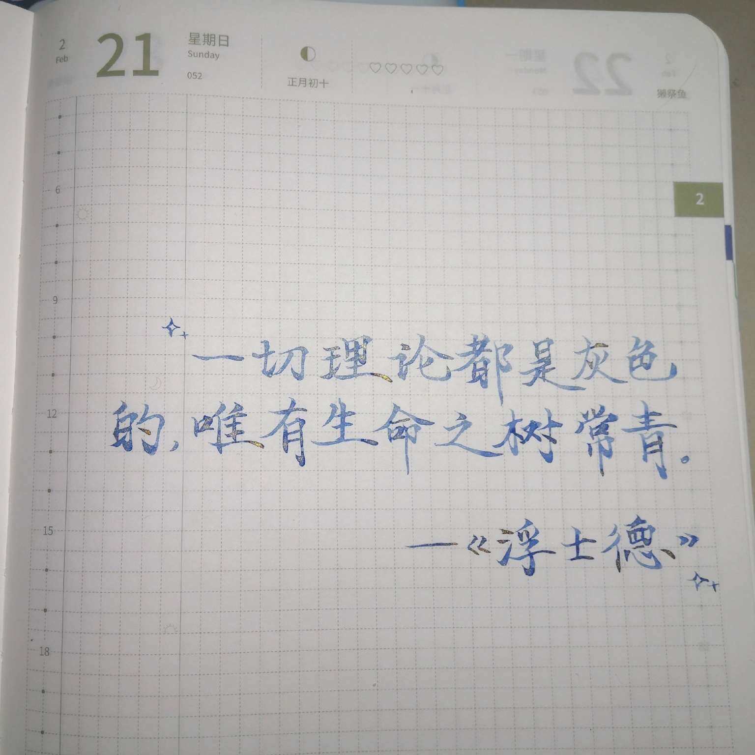 自在手帐2021年2月21日