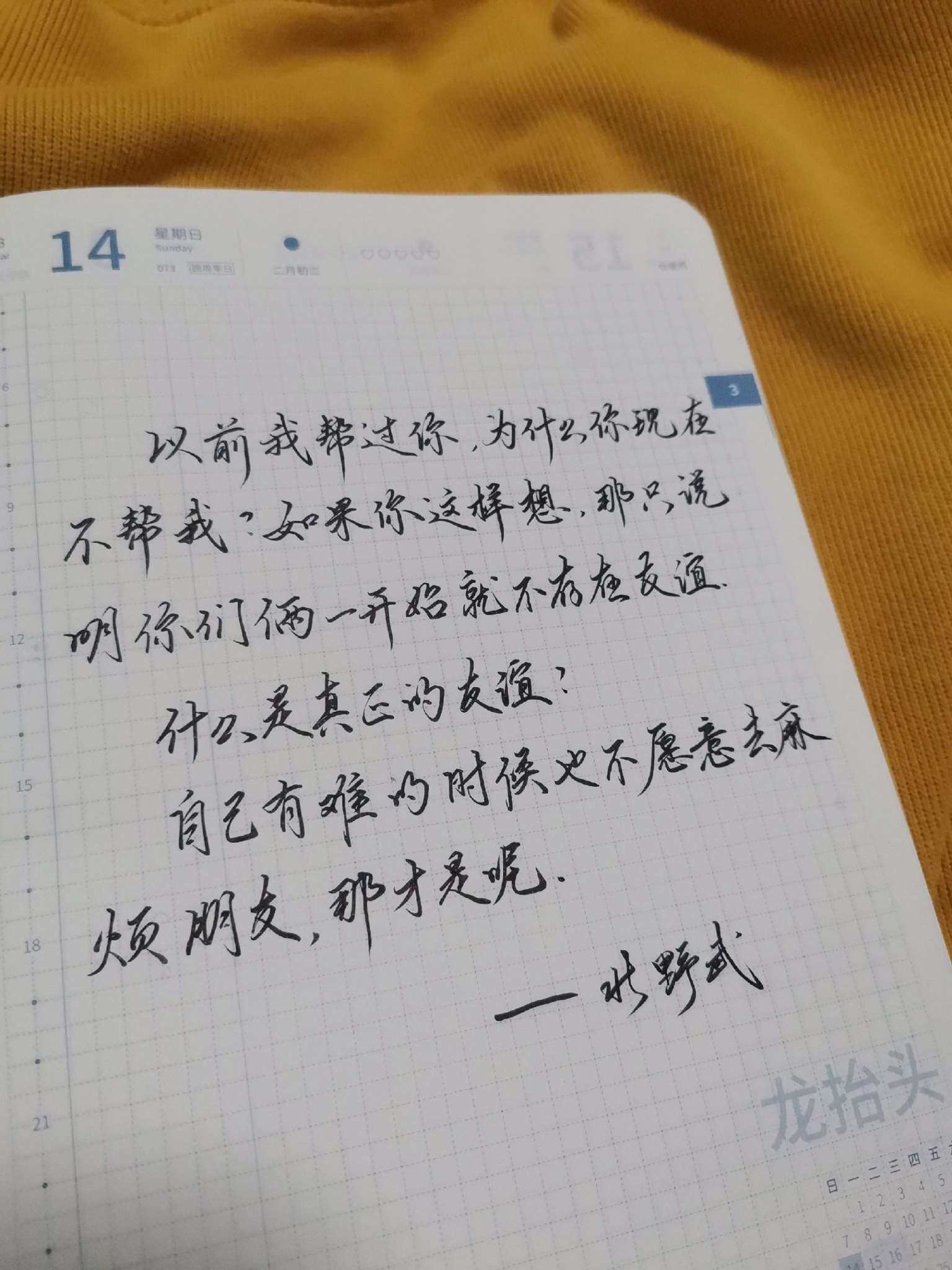 自在手帐2021年3月14日