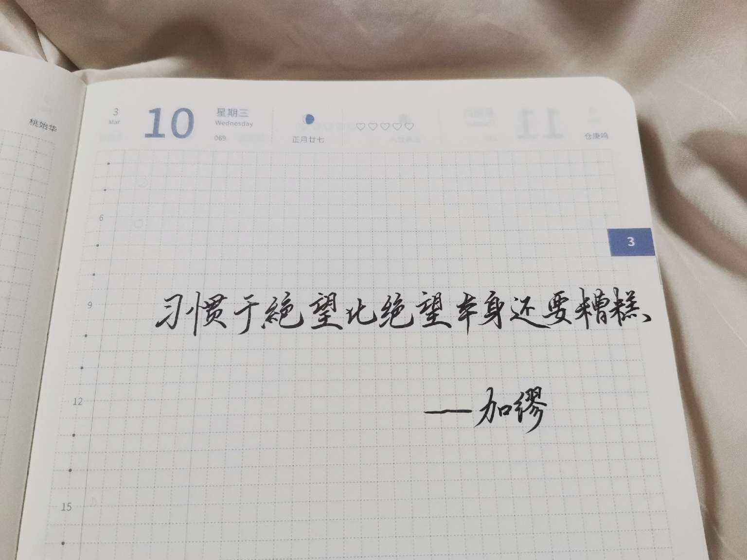 自在手帐2021年3月10日