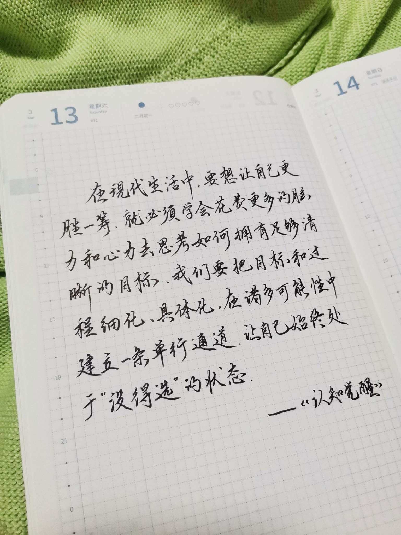 自在手帐2021年3月13日