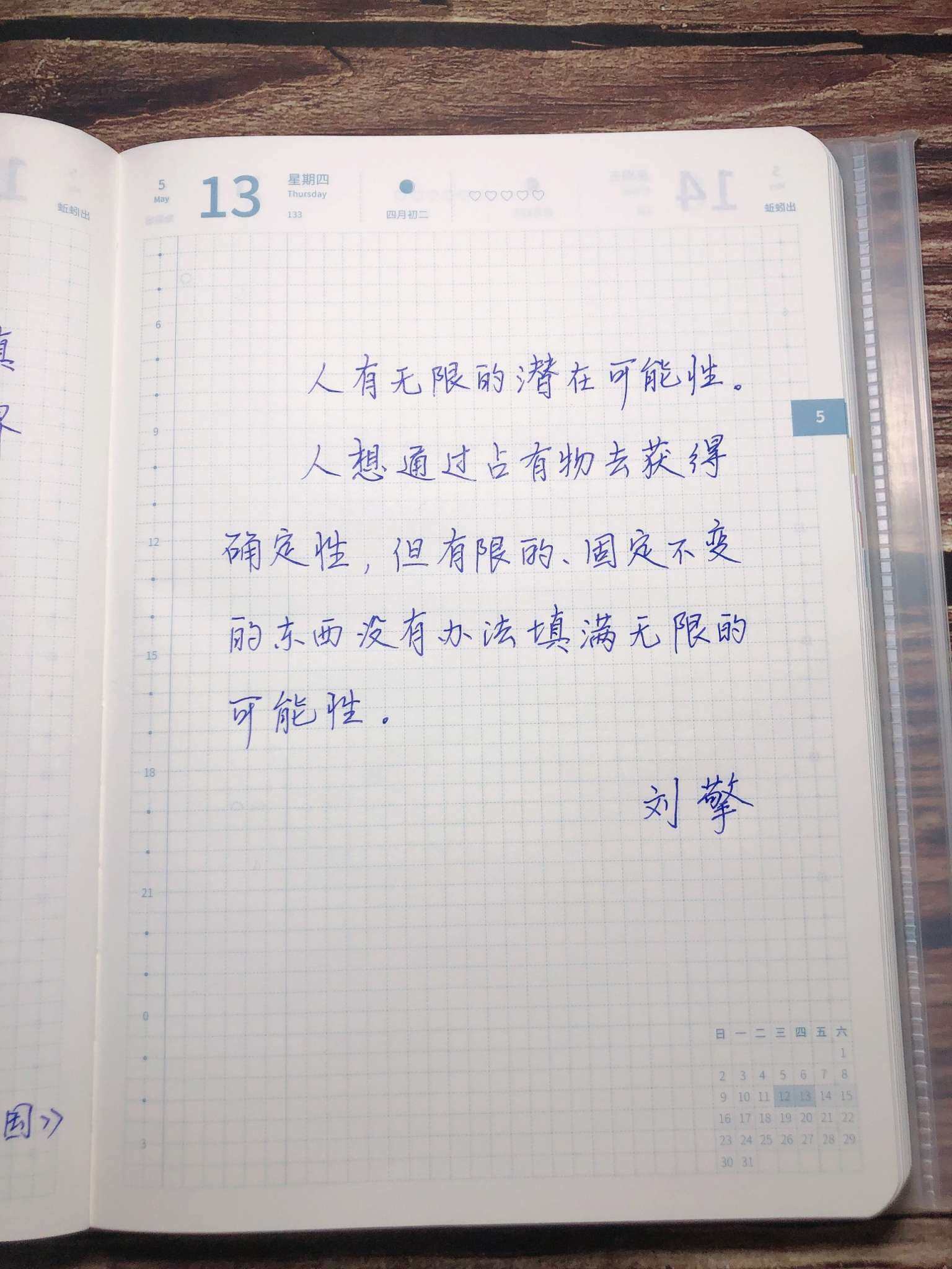 自在手帐2021年5月13日