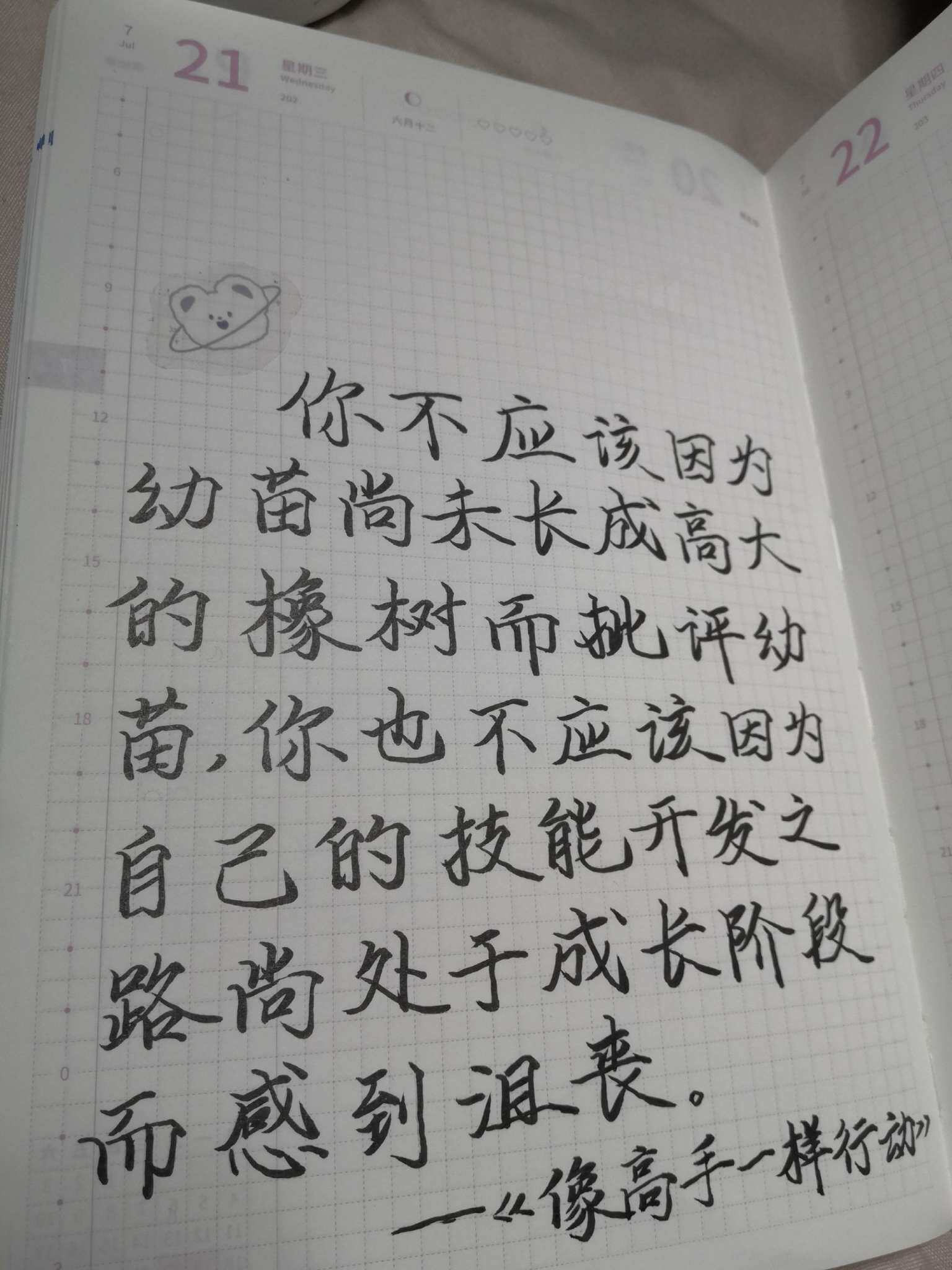 自在手帐2021年7月21日