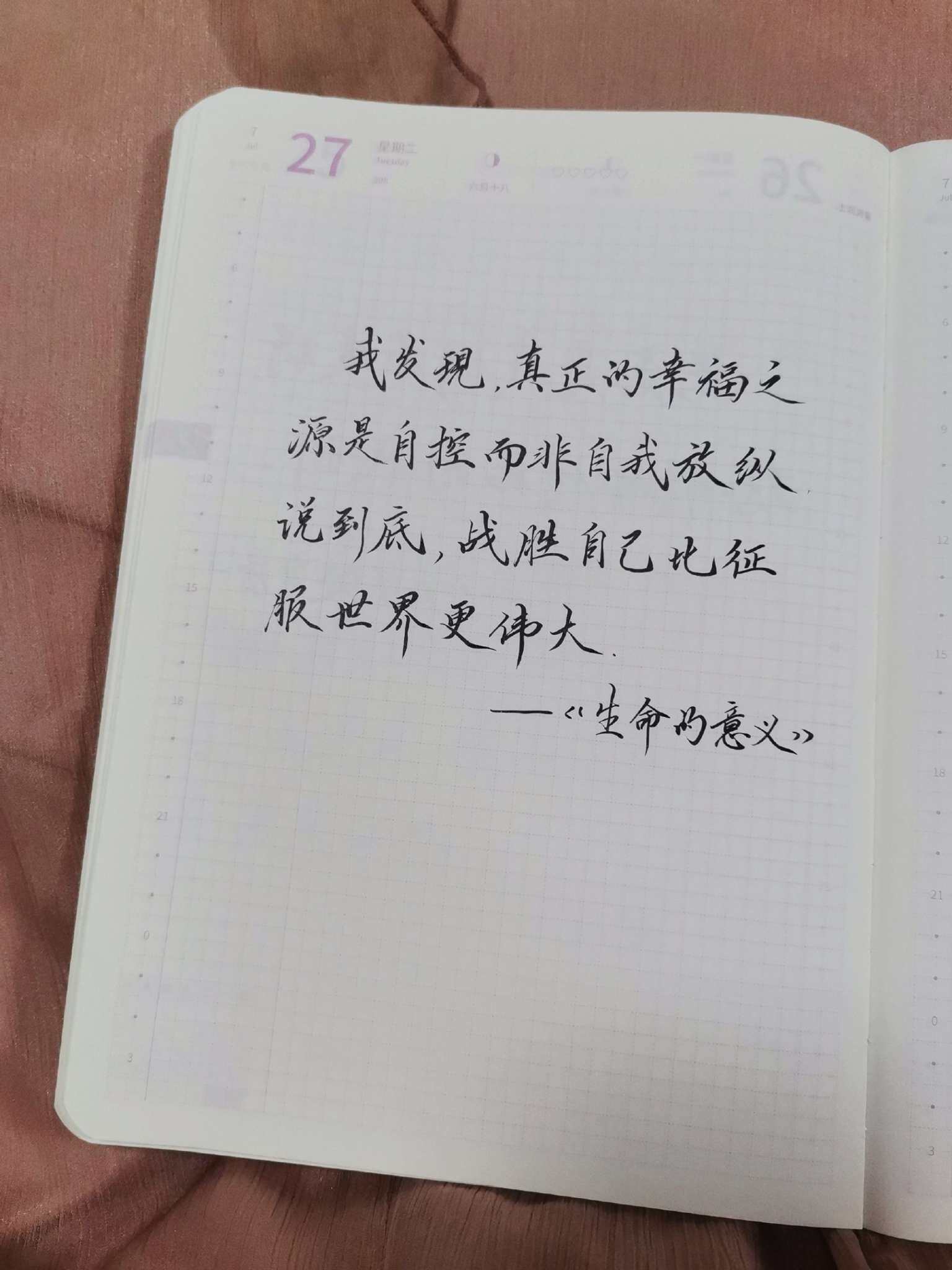 自在手帐2021年7月27日