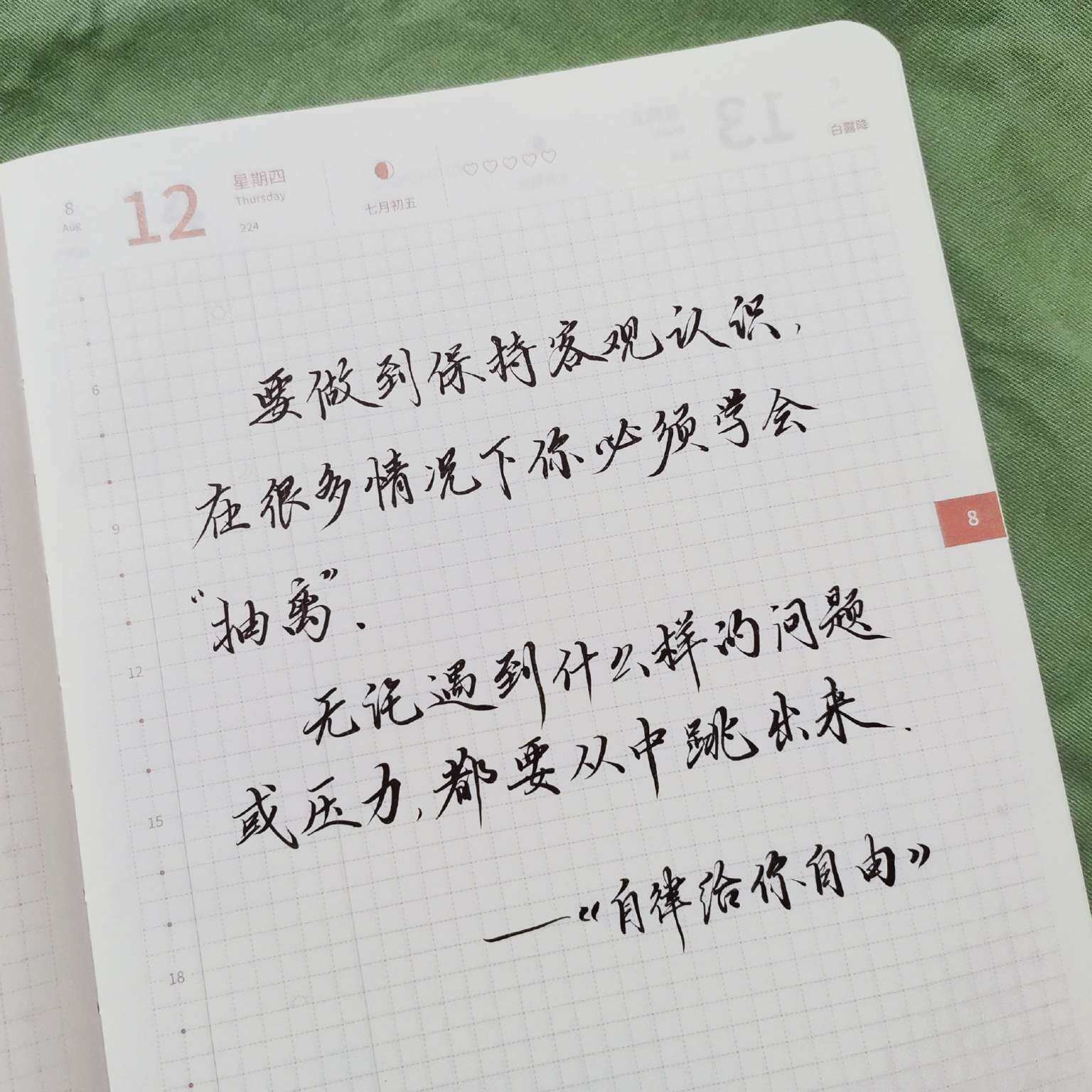 自在手帐2021年8月12日