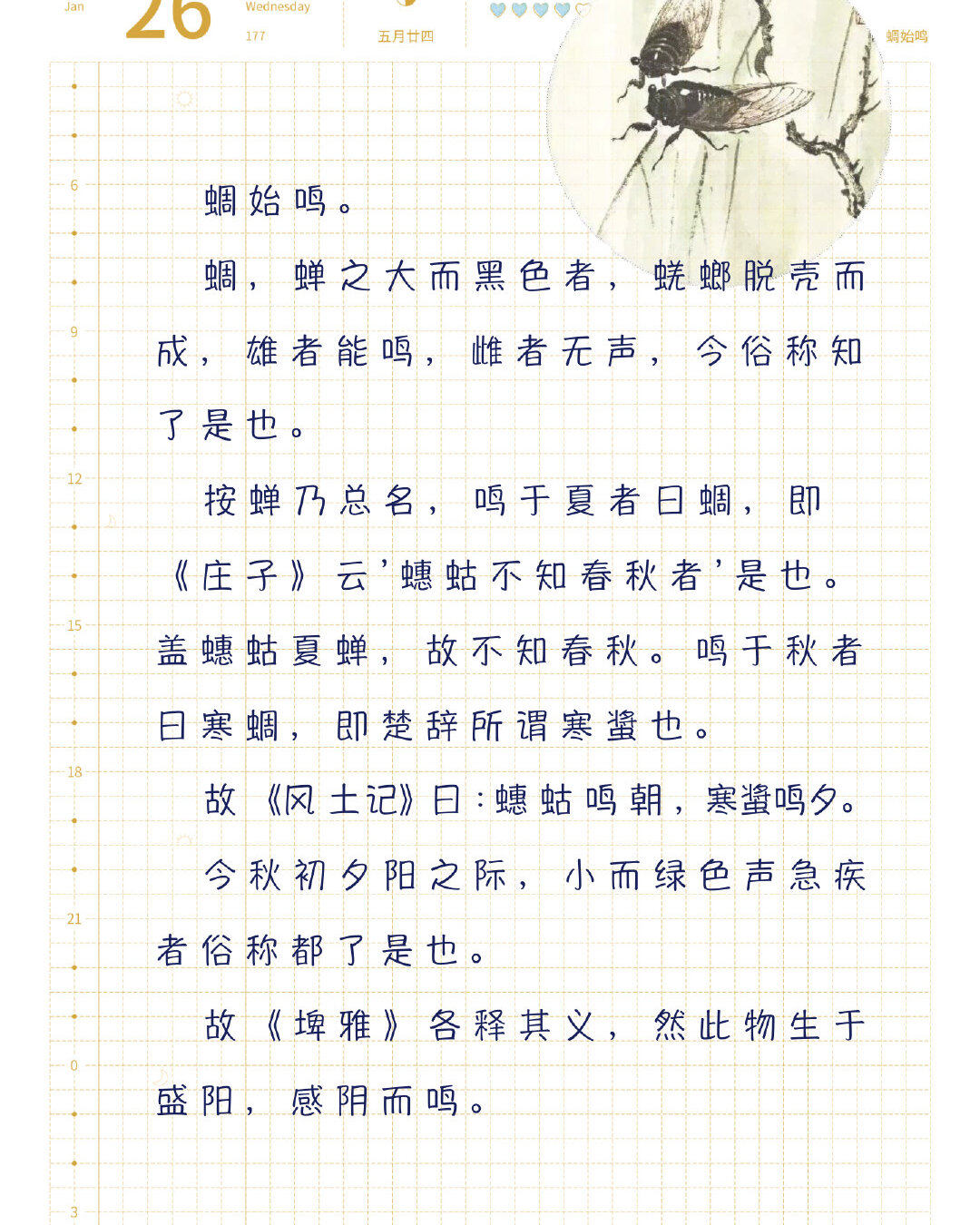 七十二物候之蜩始鸣