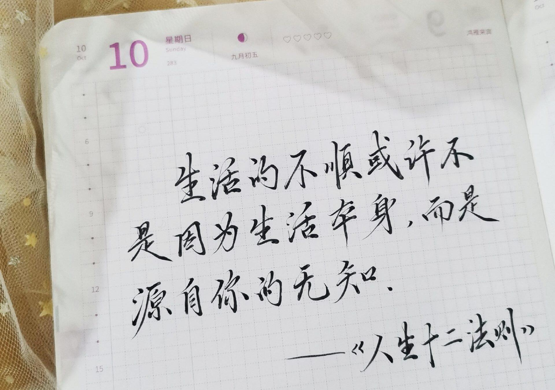 自在手帐2021年10月10日