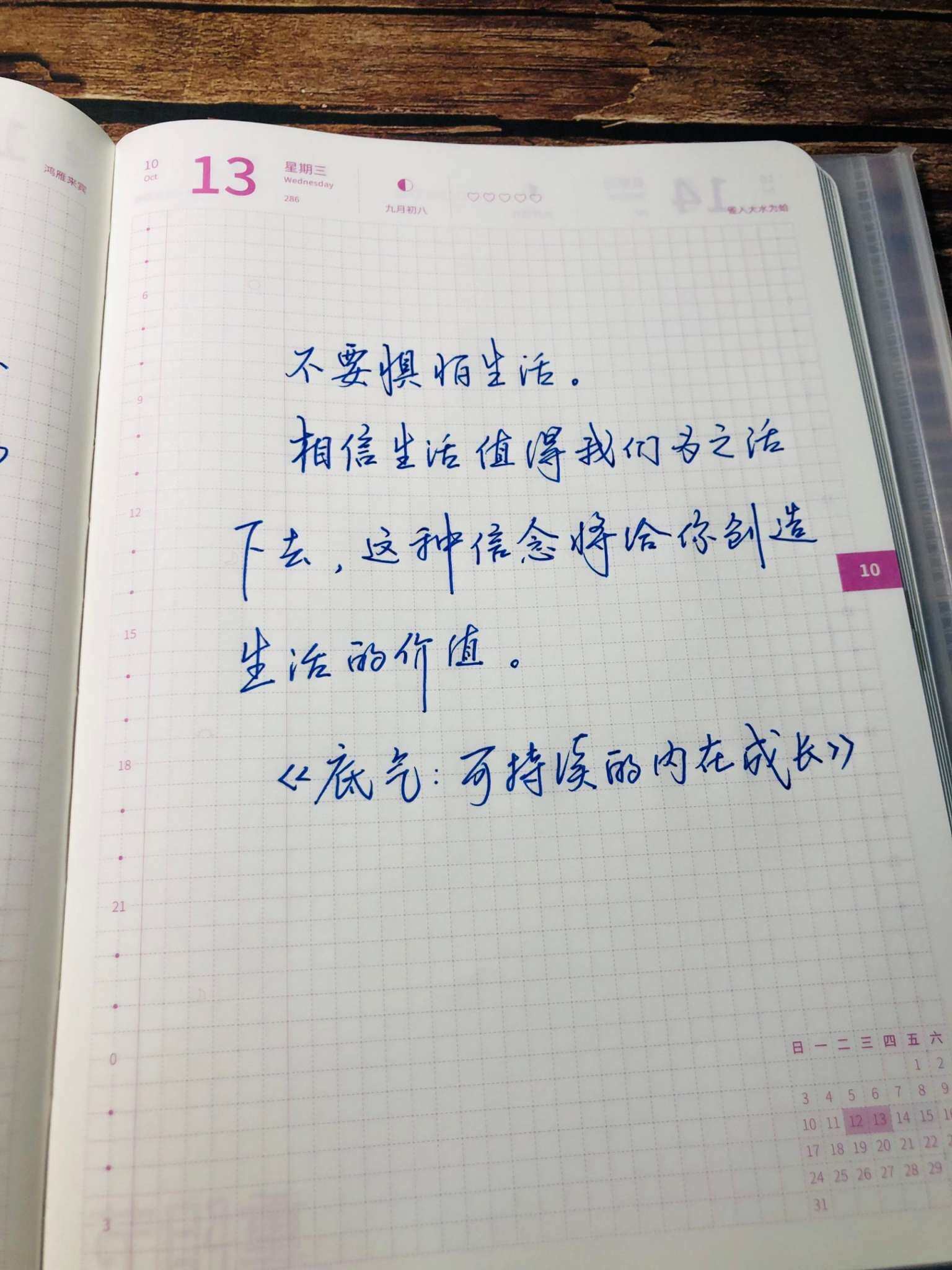 自在手帐2021年10月13日