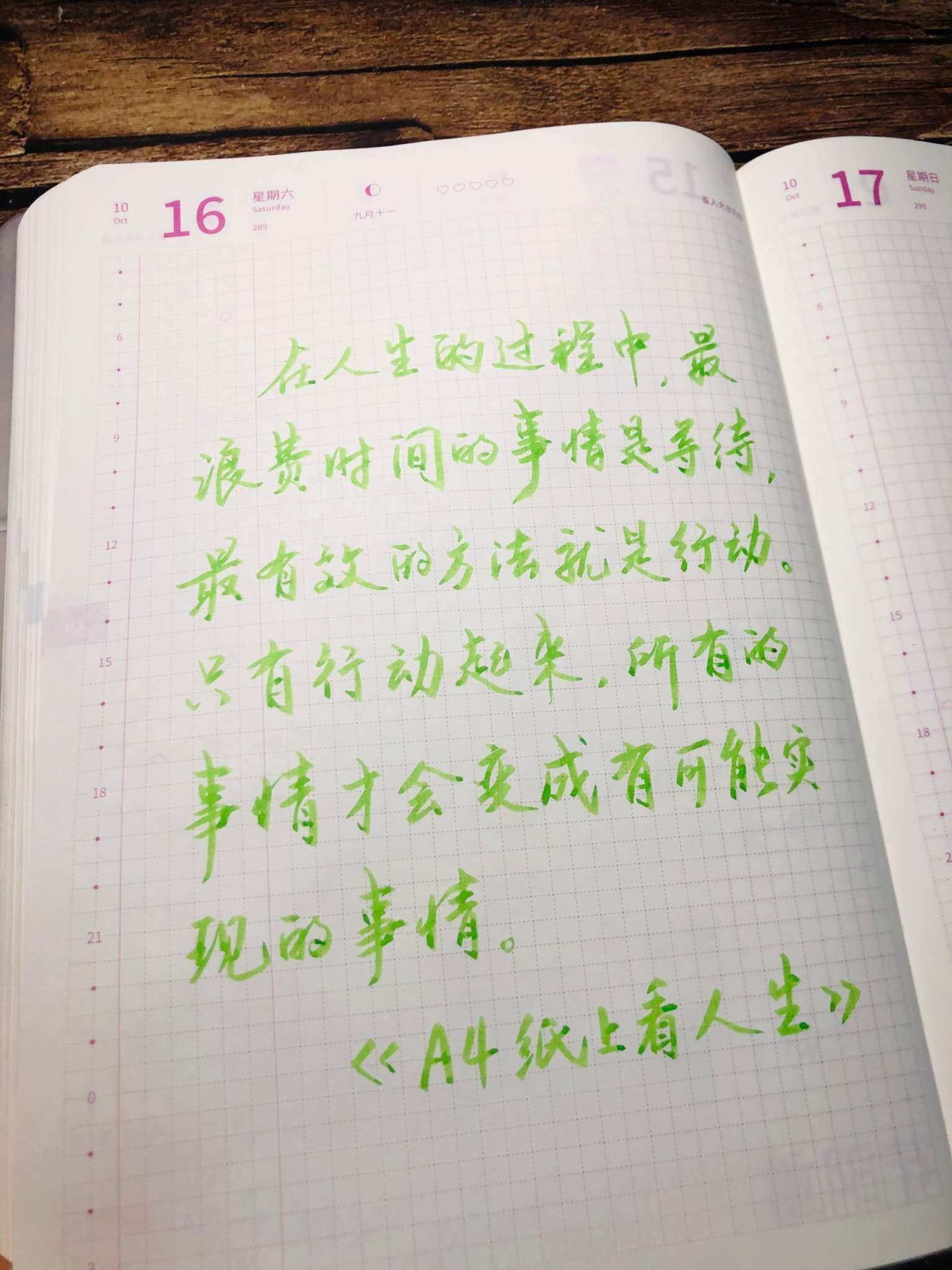 自在手帐2021年10月16日