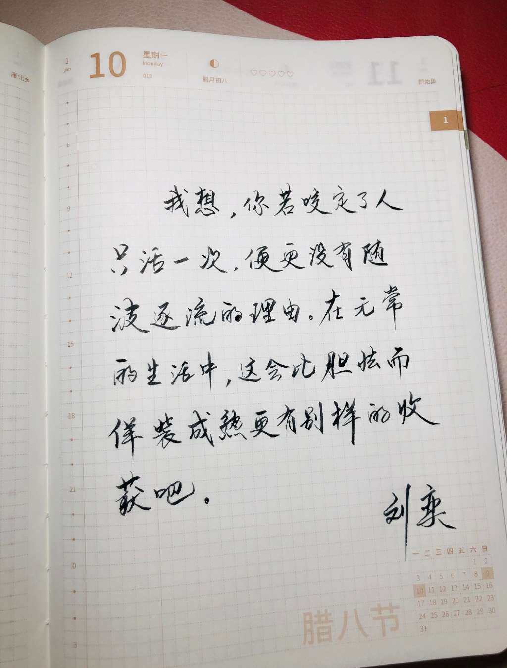 自在手帐2022年1月10日