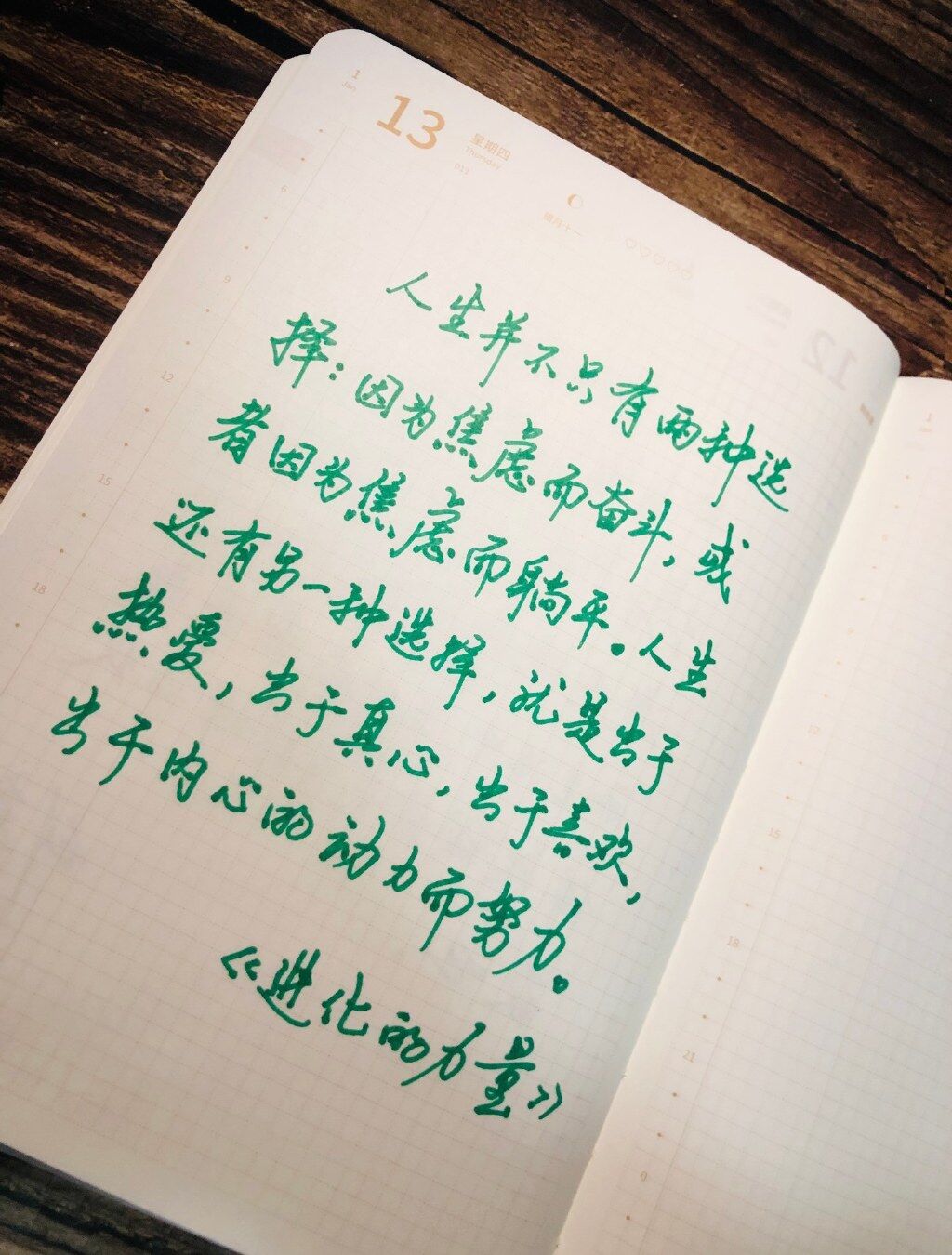 自在手帐2022年1月13日