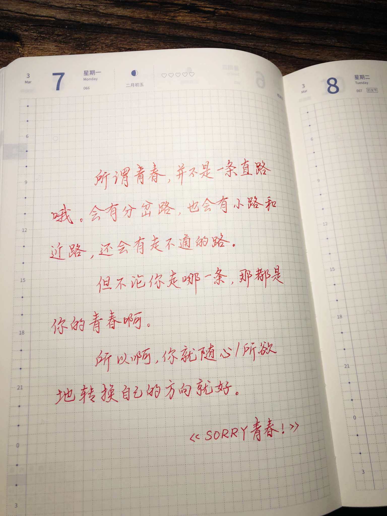 自在手帐2022年3月7日