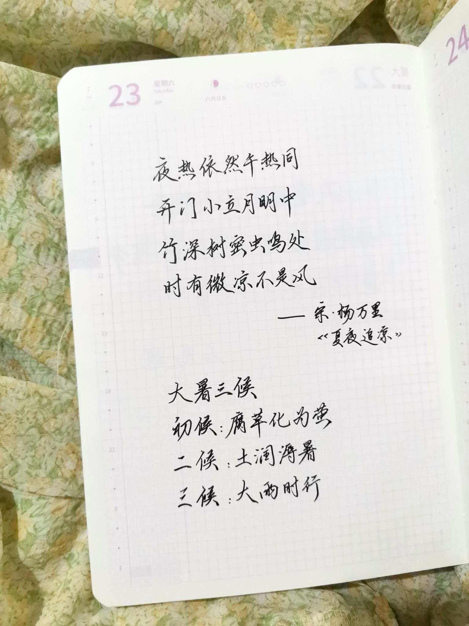 自在手帐2022年7月23日