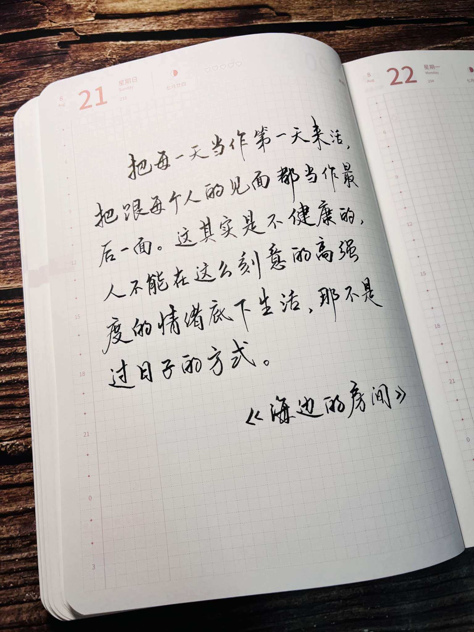 自在手帐2022年8月21日