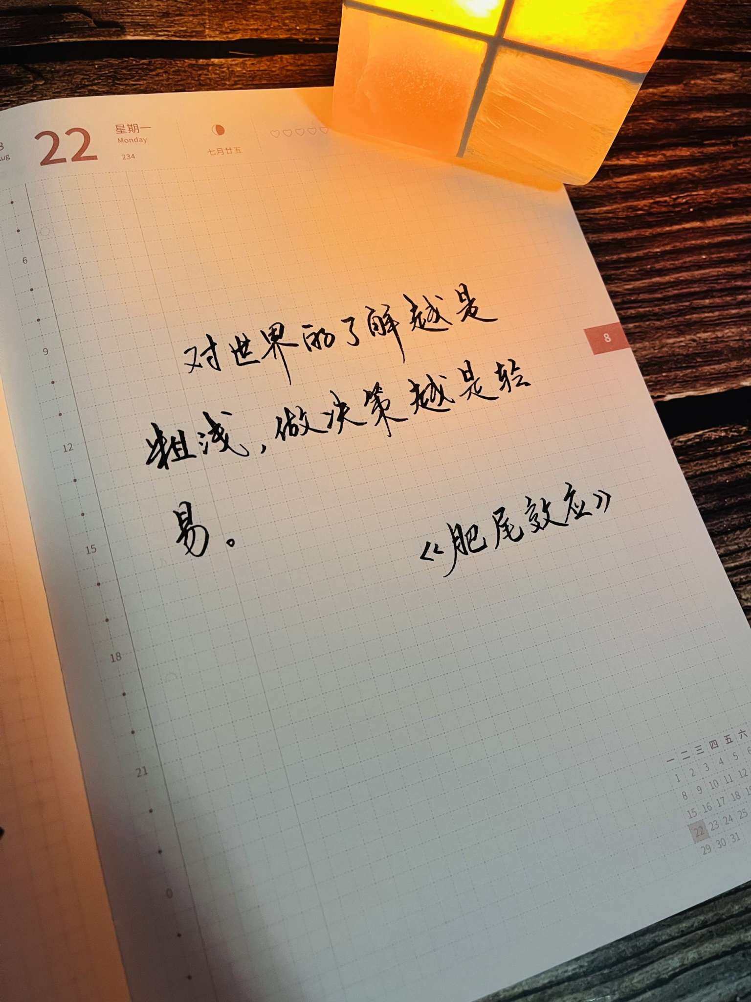 自在手帐2022年8月22日