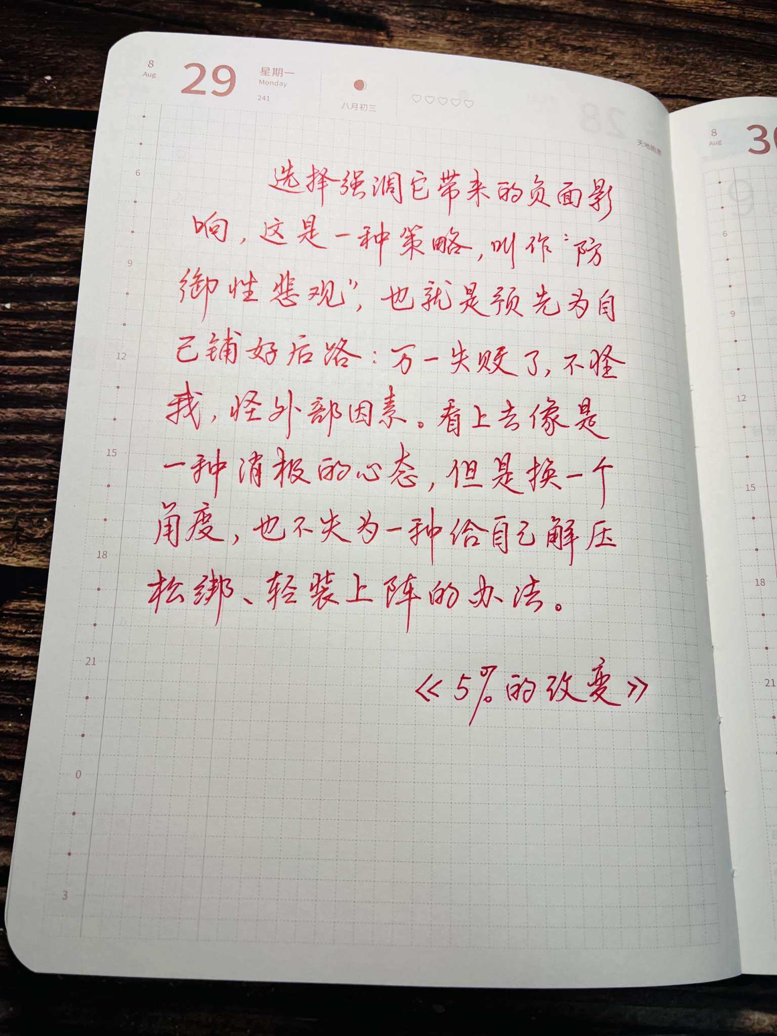自在手帐2022年8月29日