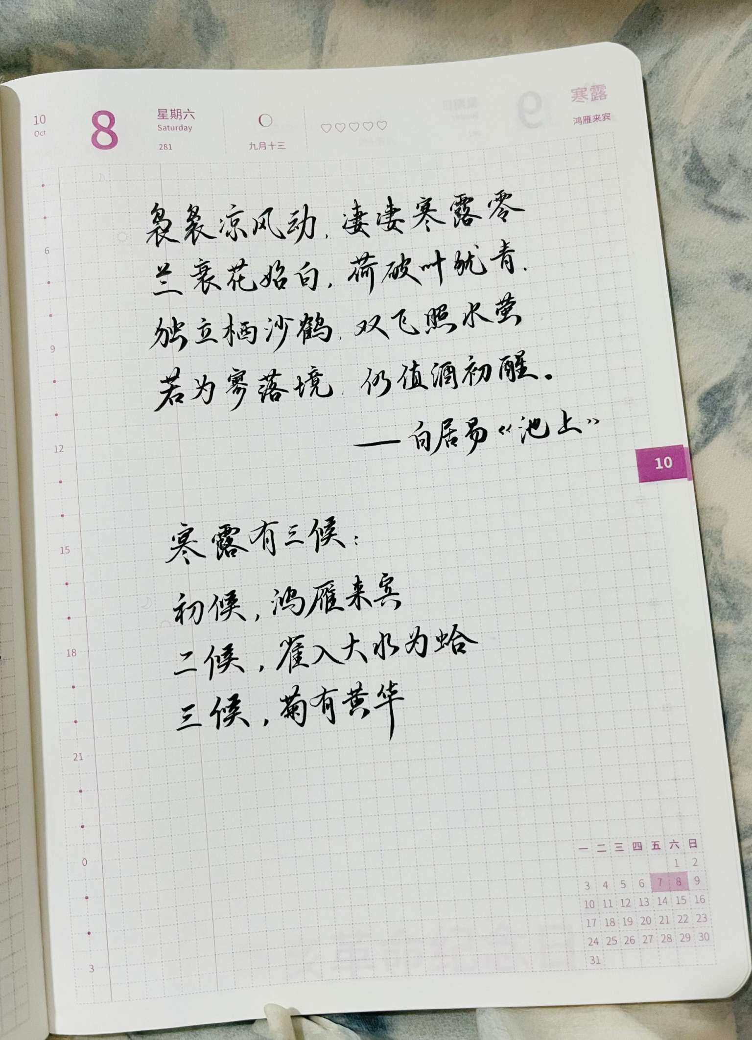 自在手帐2022年10月8日