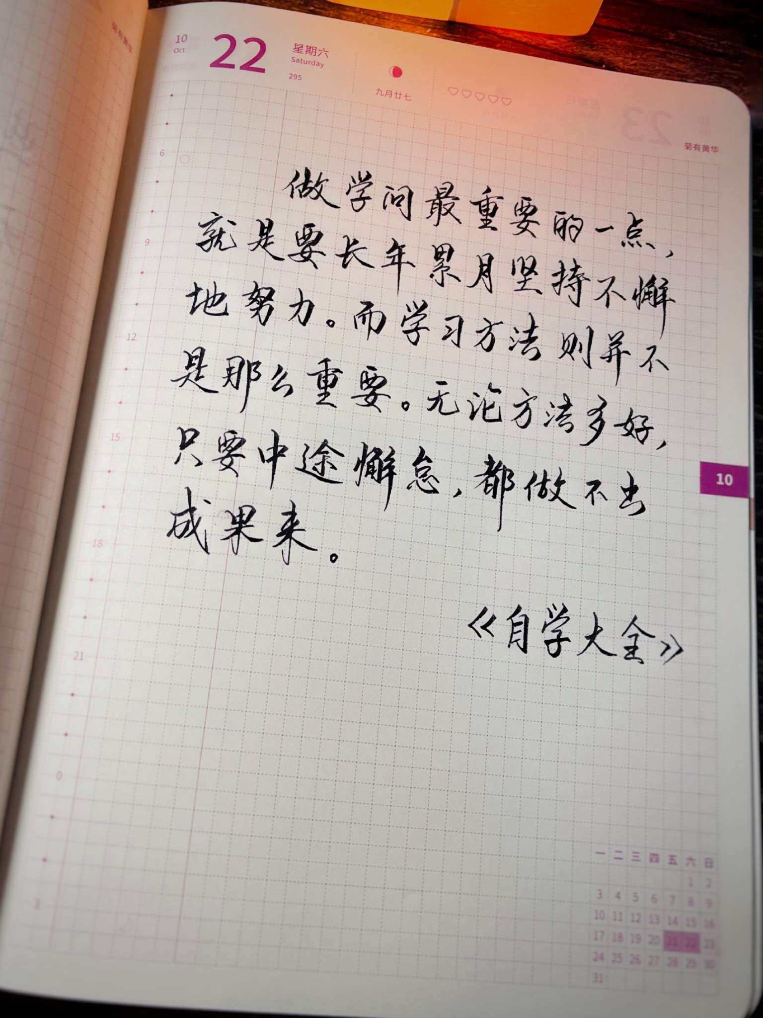 自在手帐2022年10月22日