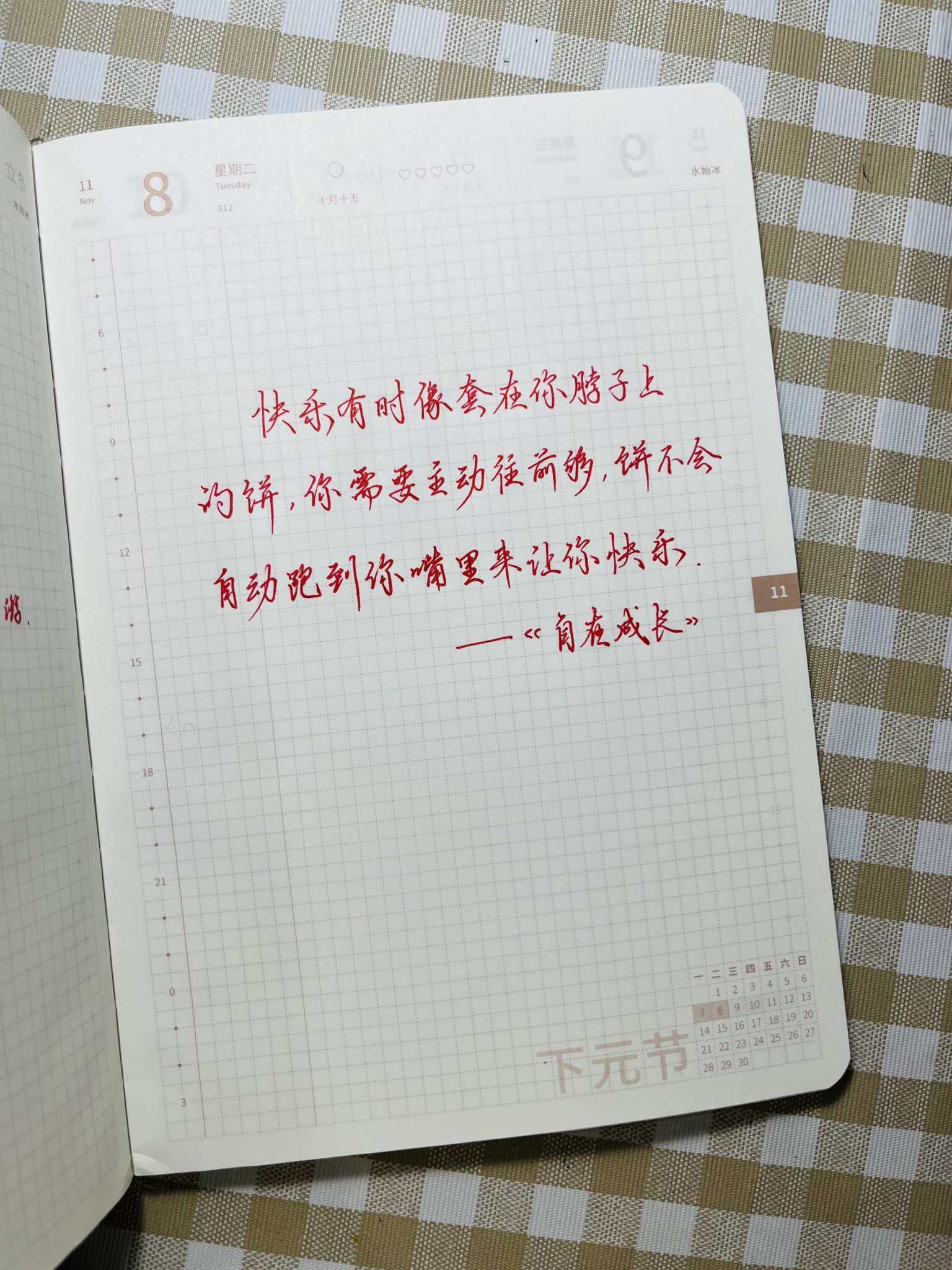 自在手帐2022年11月8日