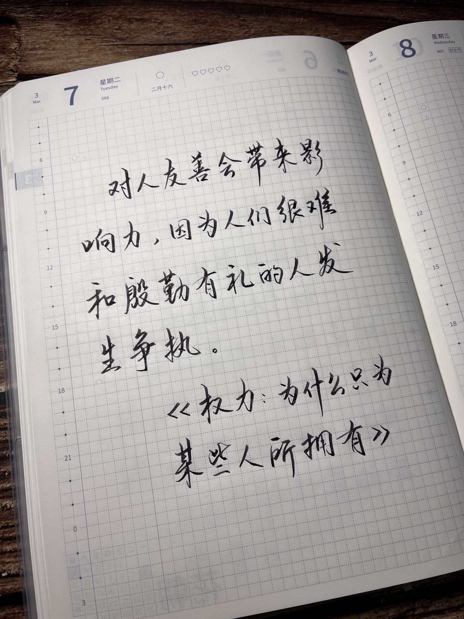 自在手帐2023年3月7日