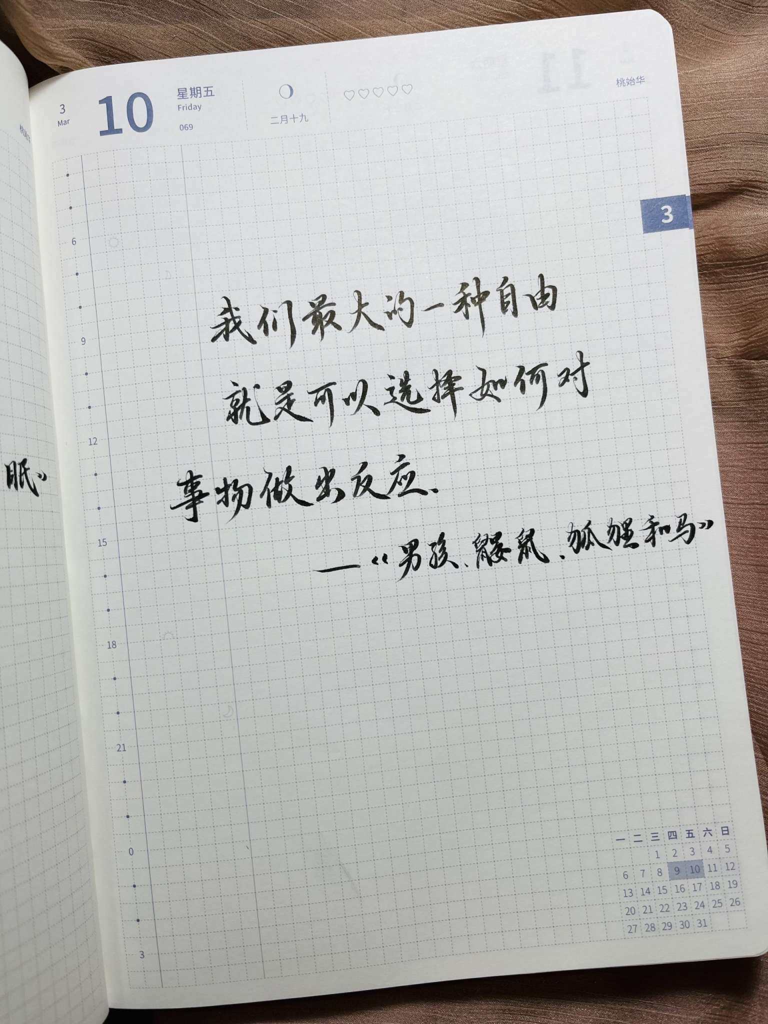 自在手帐2023年3月10日