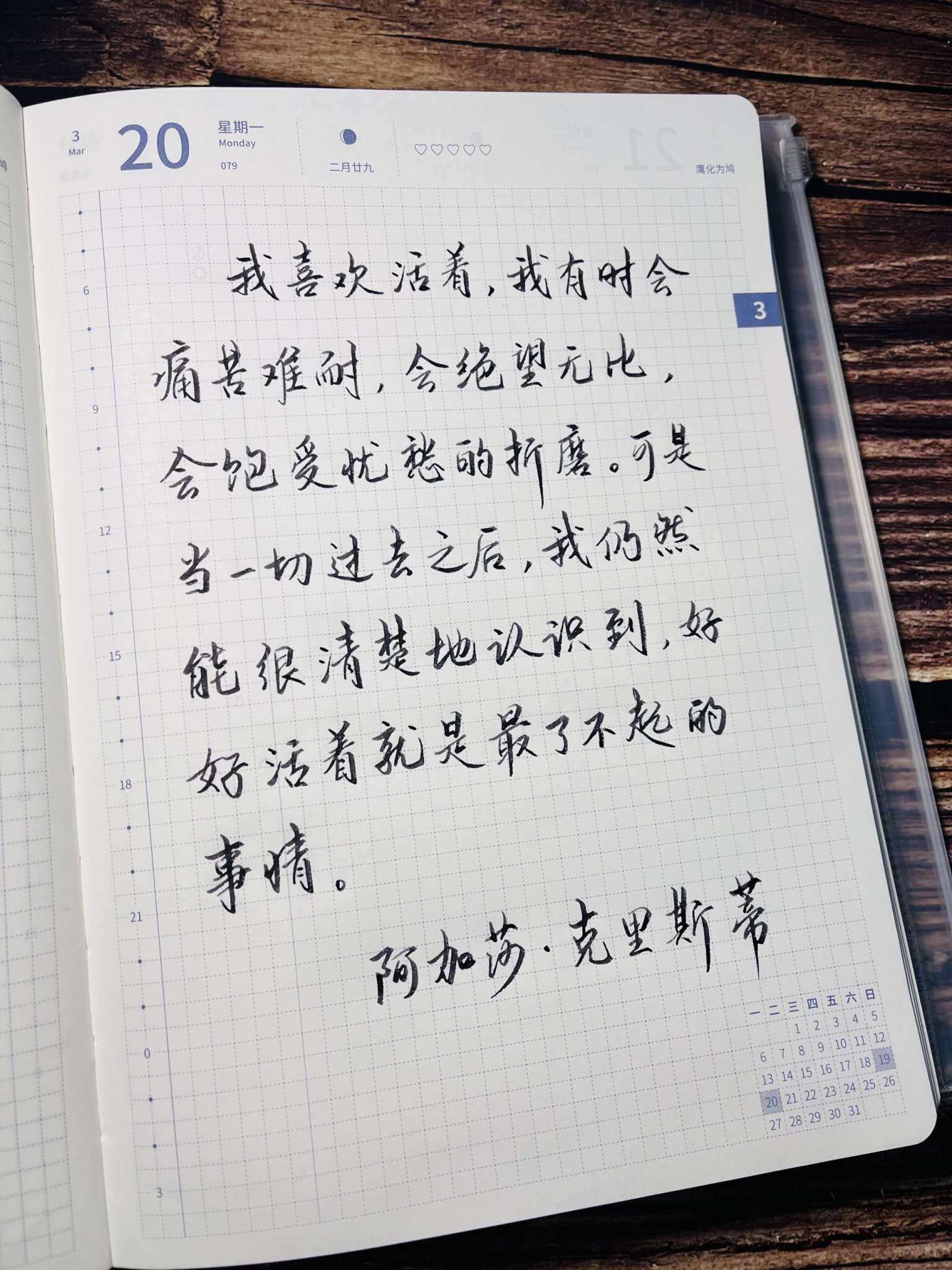 自在手帐2023年3月20日