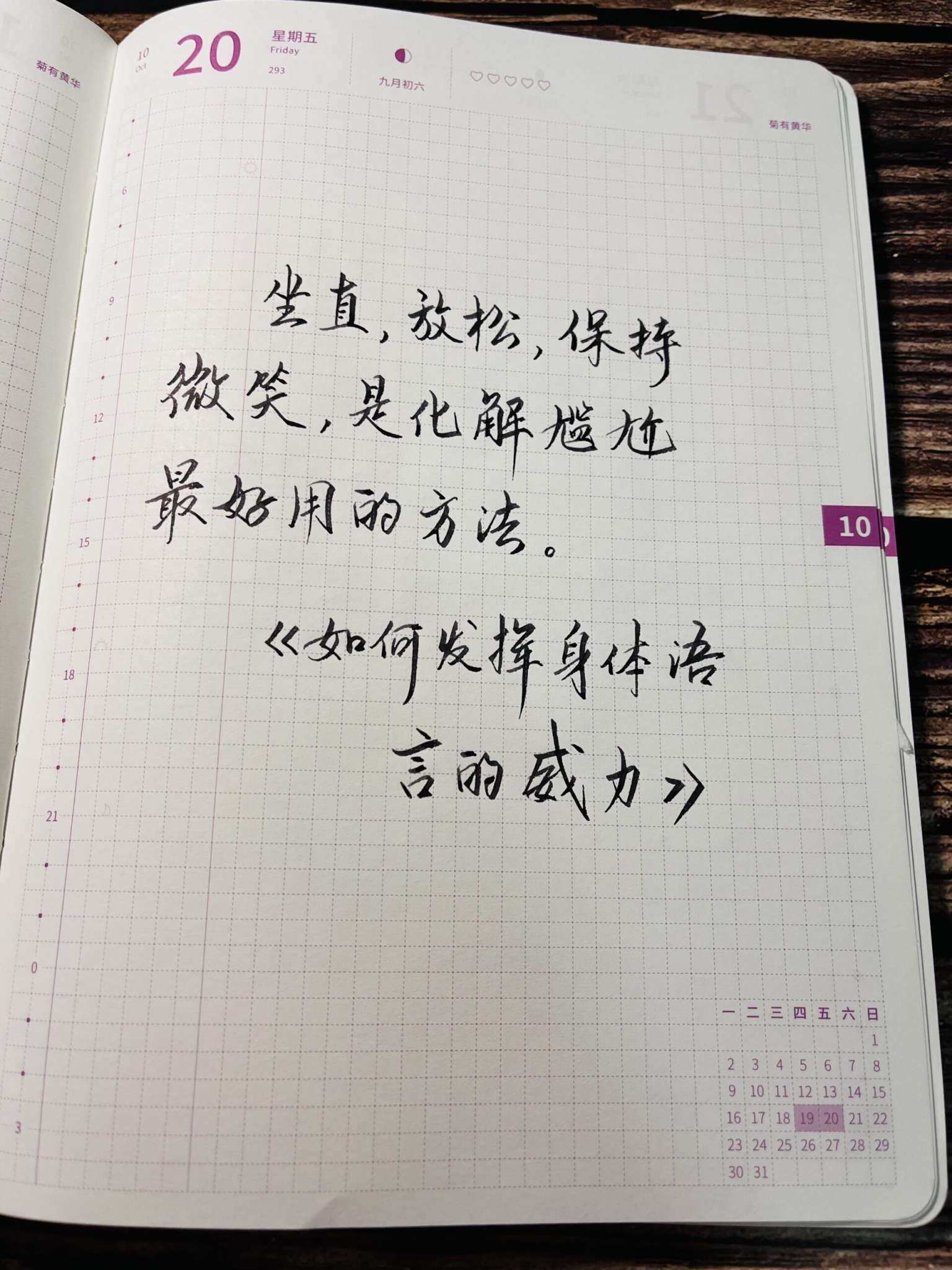 自在手帐2023年10月20日