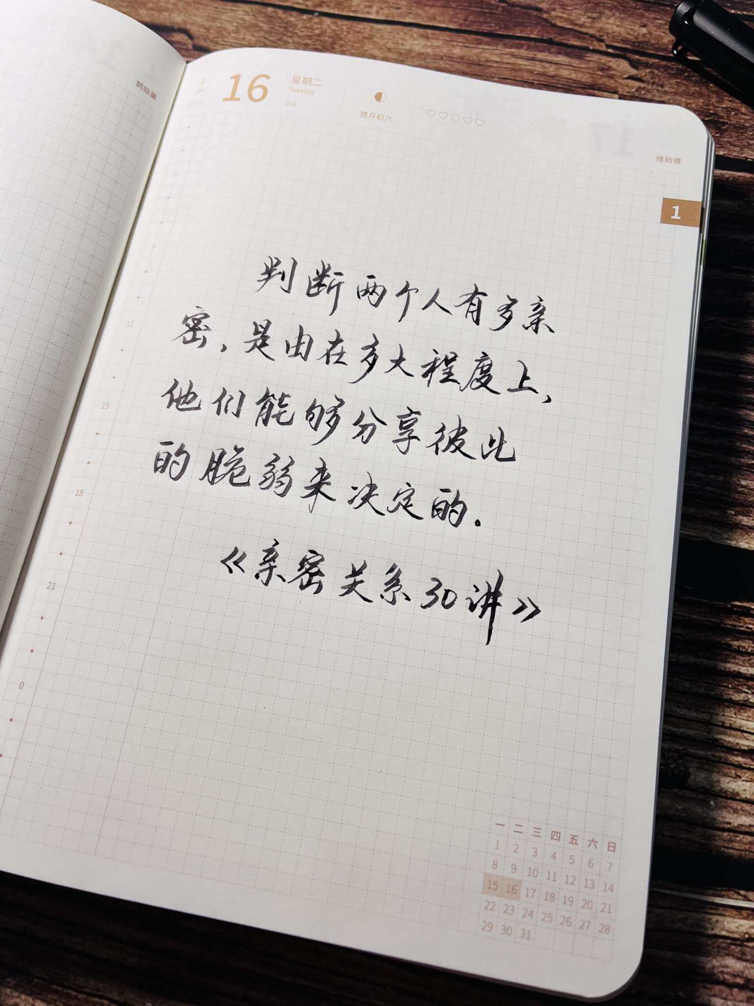 自在手帐2024年1月16日