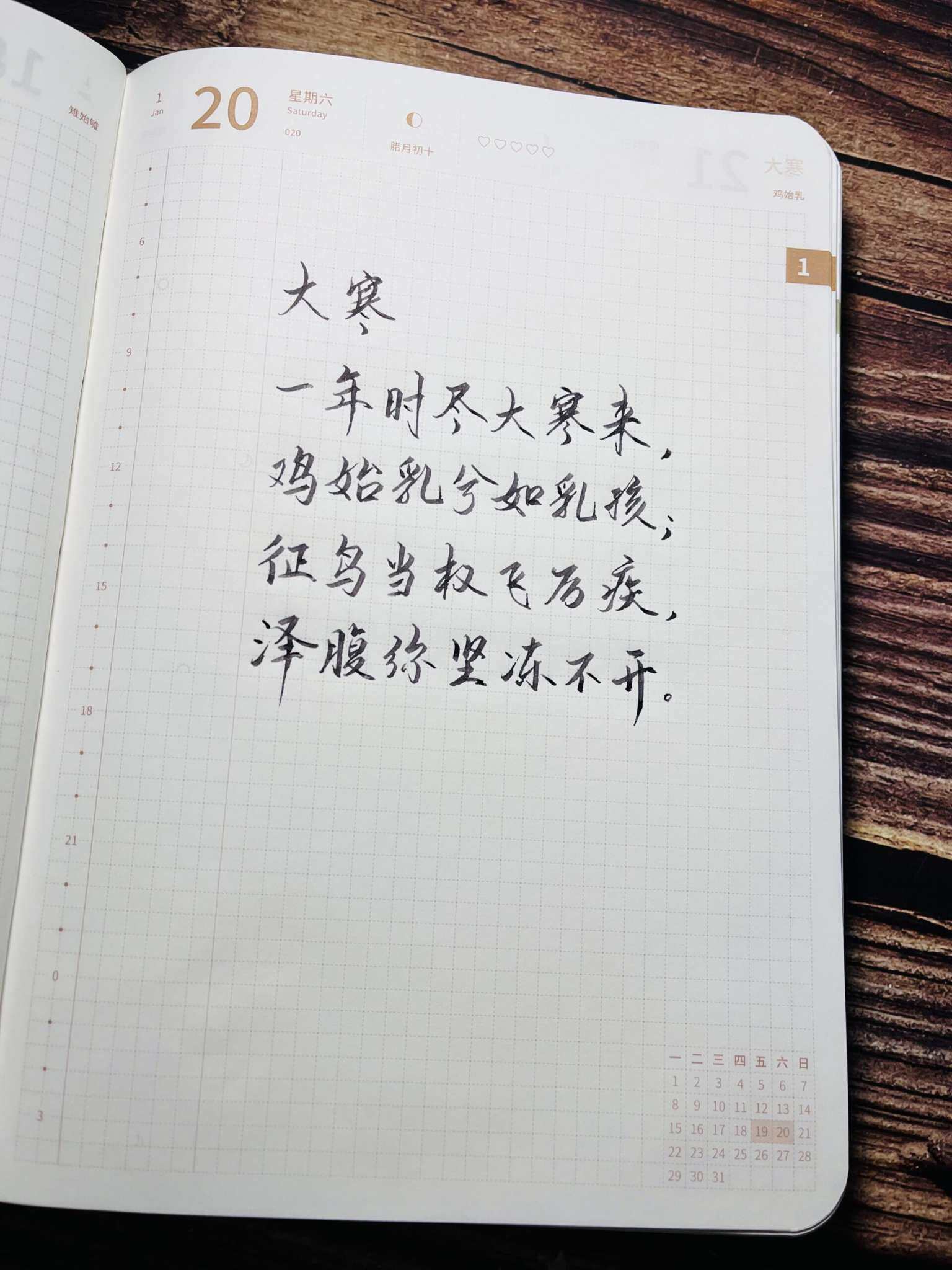 自在手帐2024年1月20日