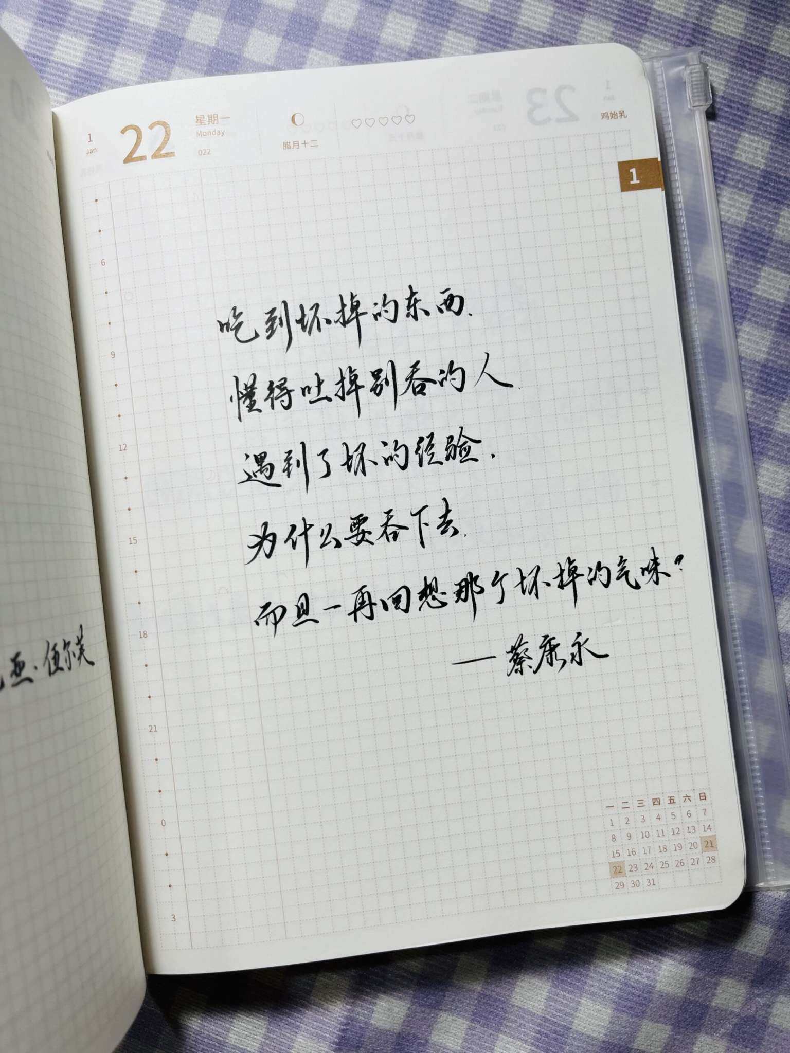 自在手帐2024年1月22日