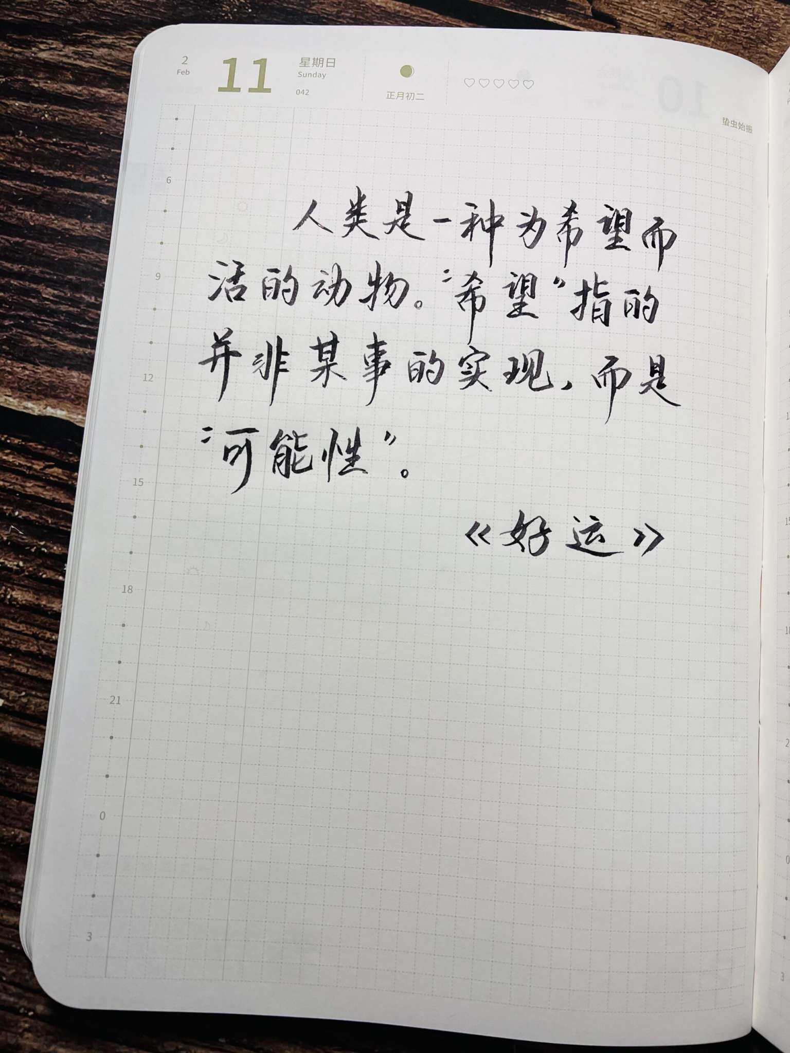 自在手帐2024年2月11日