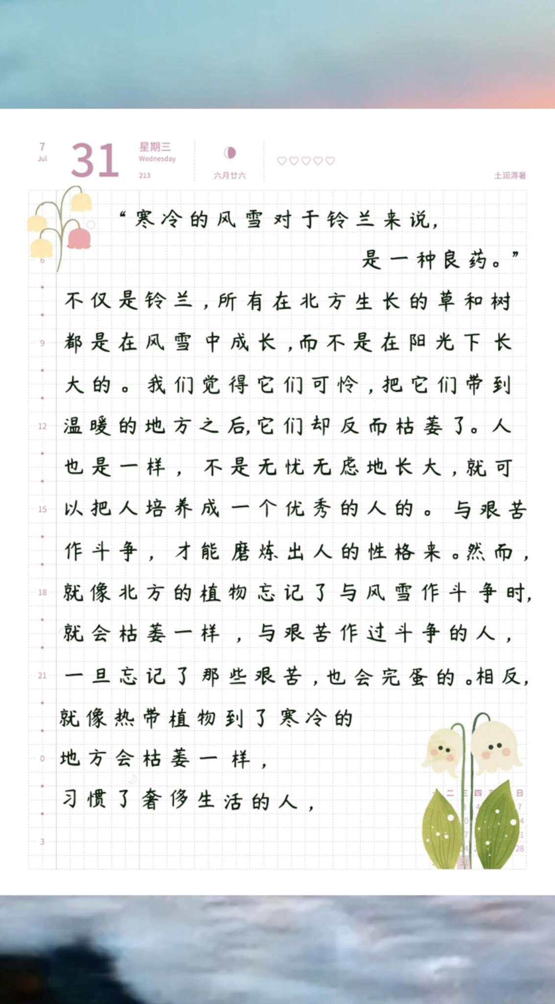 自在手帐2024年7月31日