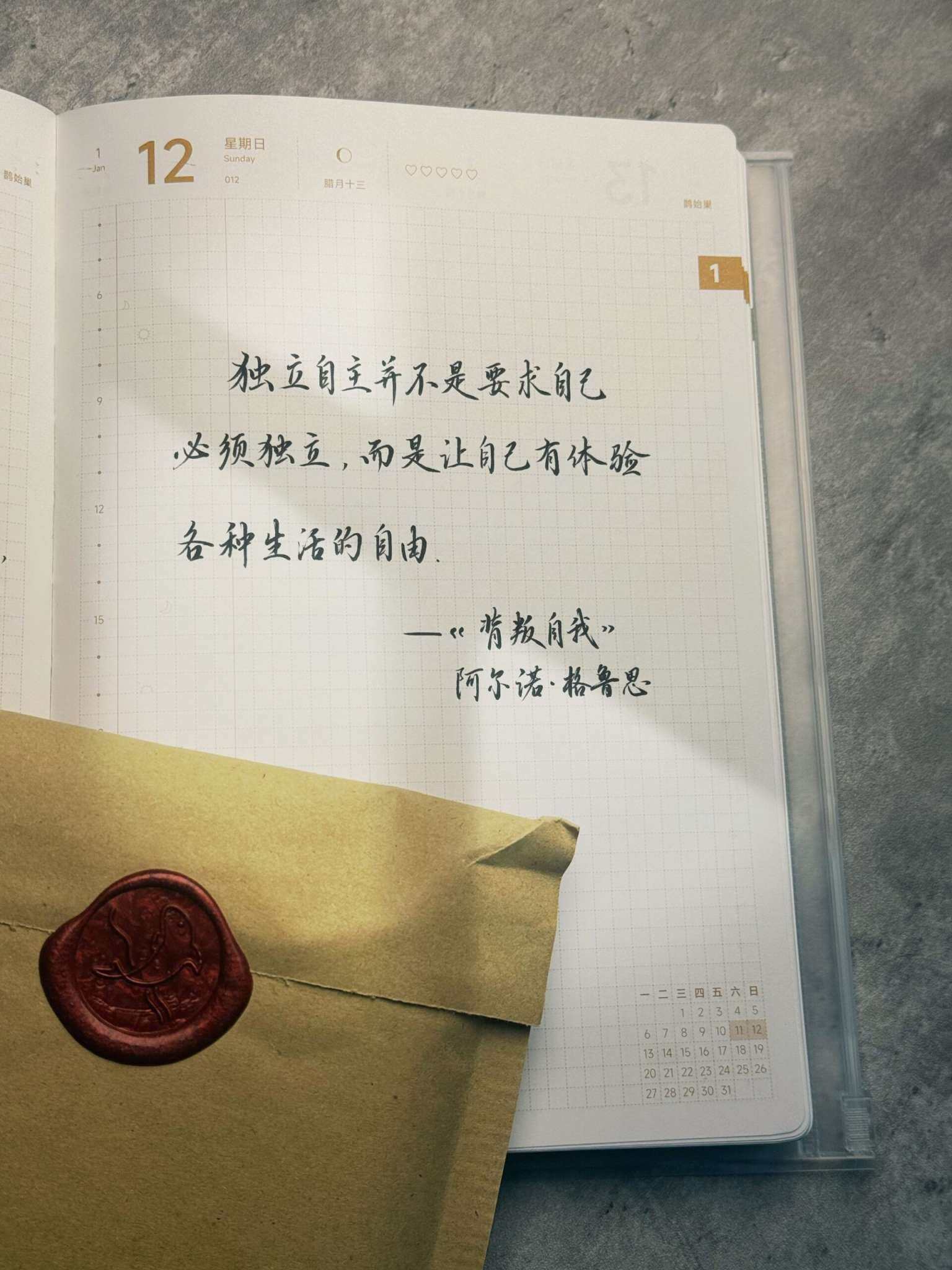 自在手帐2025年1月12日