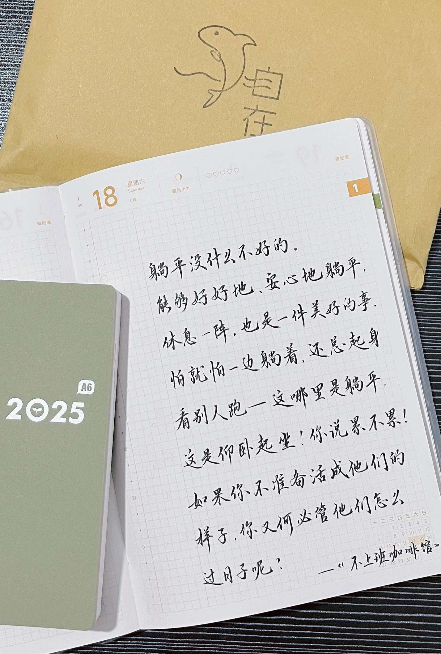 自在手帐2025年1月18日