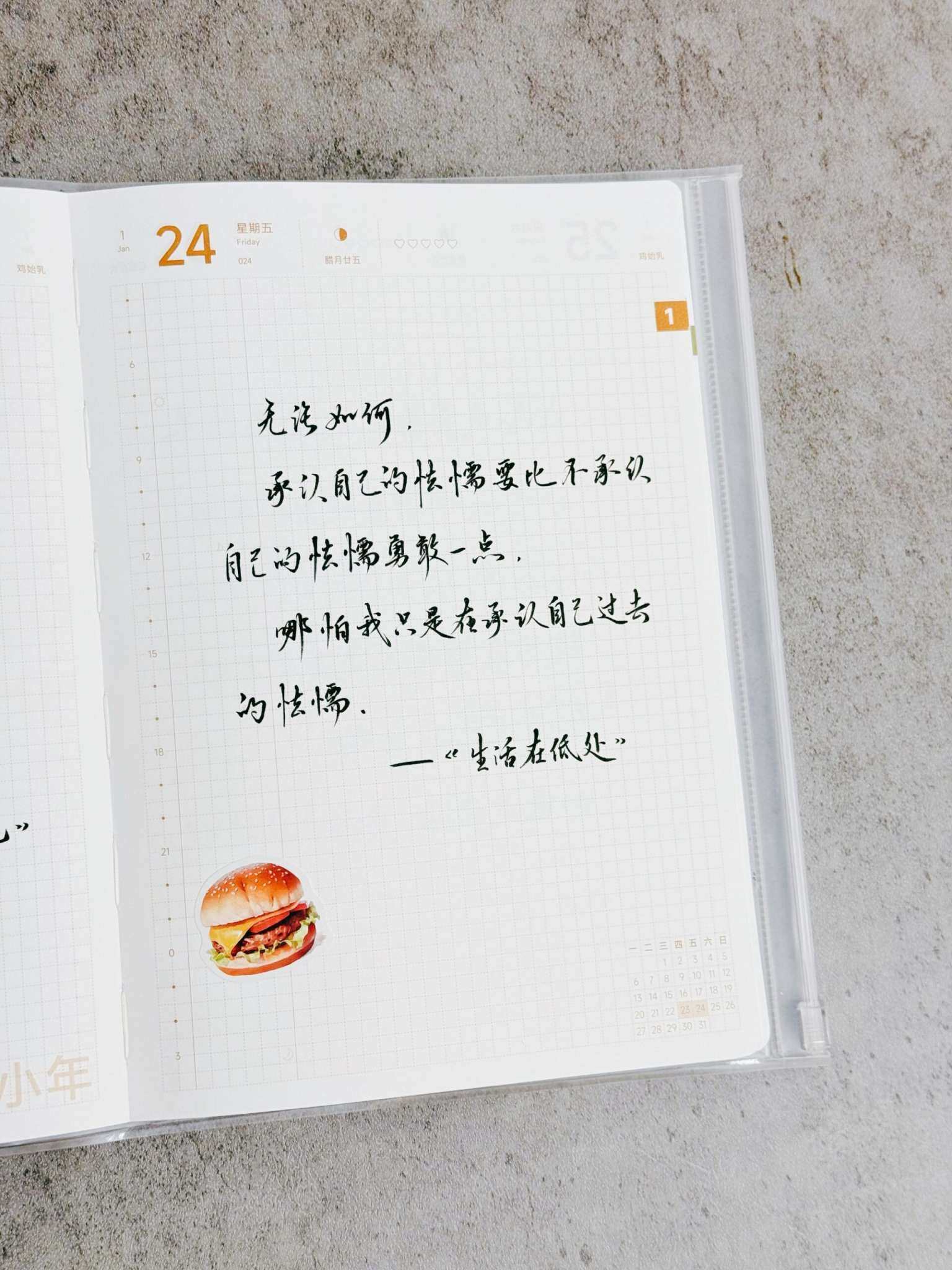 自在手帐2025年1月24日