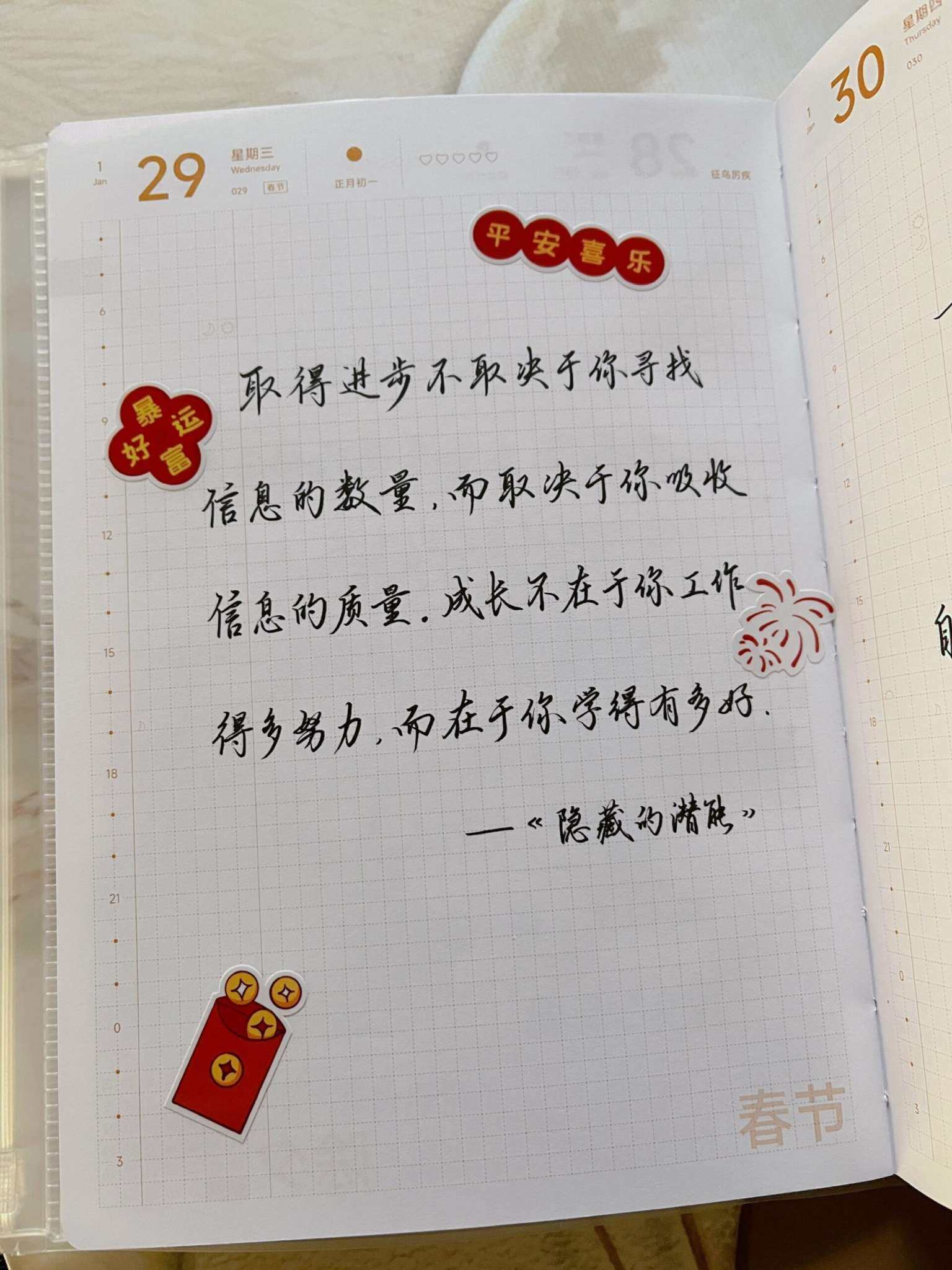 自在手帐2025年1月29日