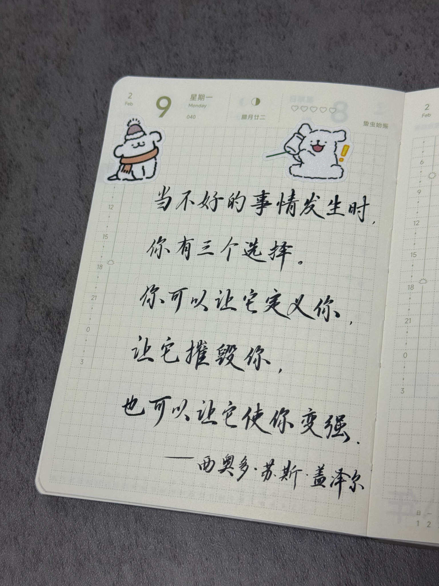 自在手帐2026年2月9日