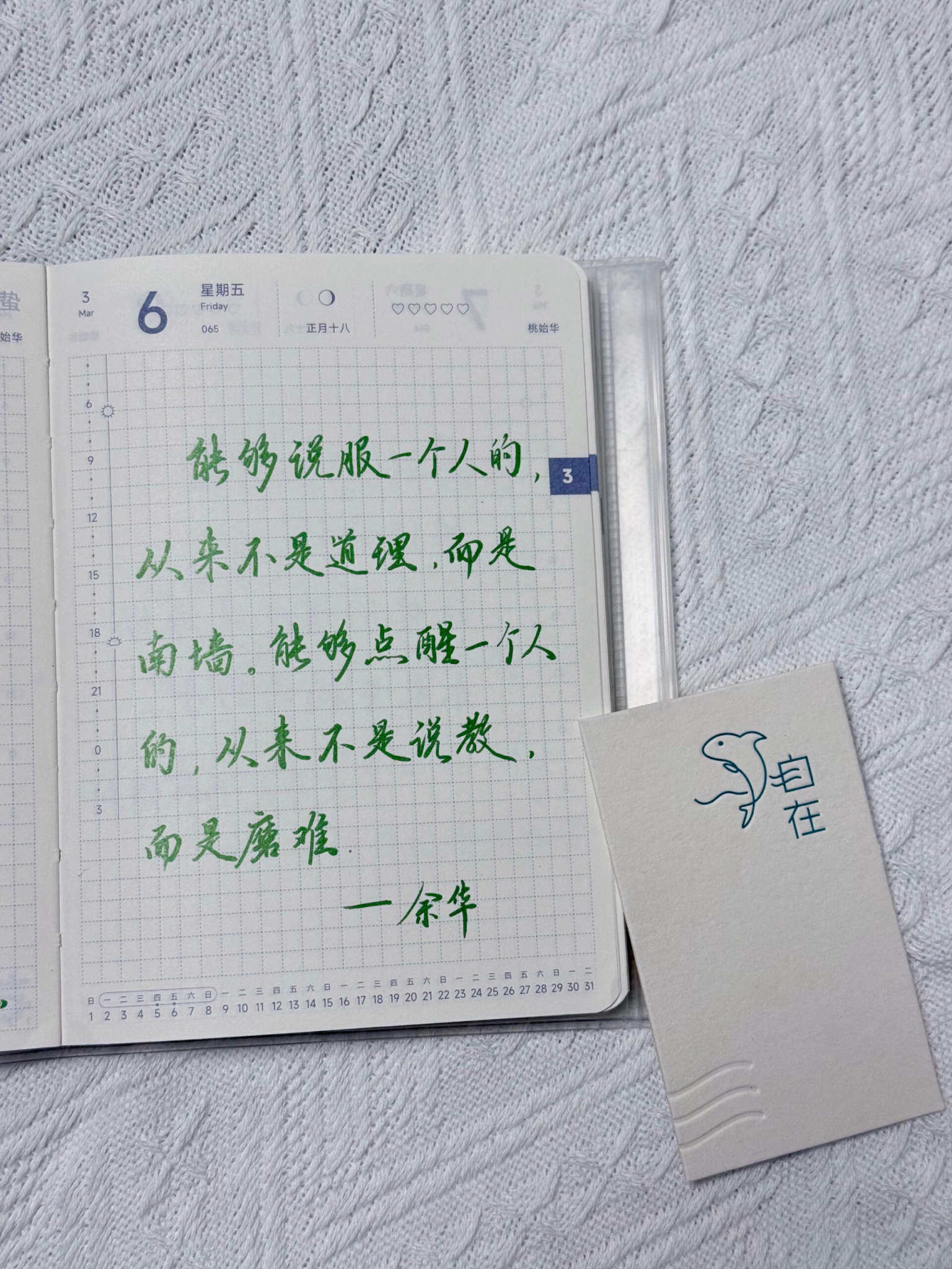 自在手帐2026年3月6日